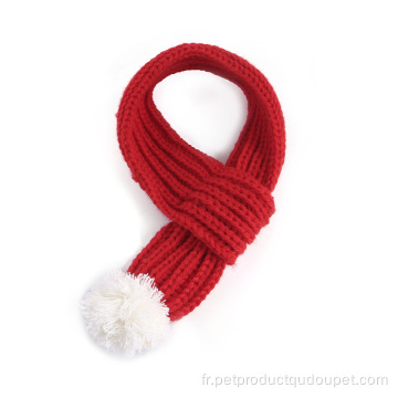 Cadeau de Noël pour animal de compagnie Collier de chien chaud en tricot de Noël